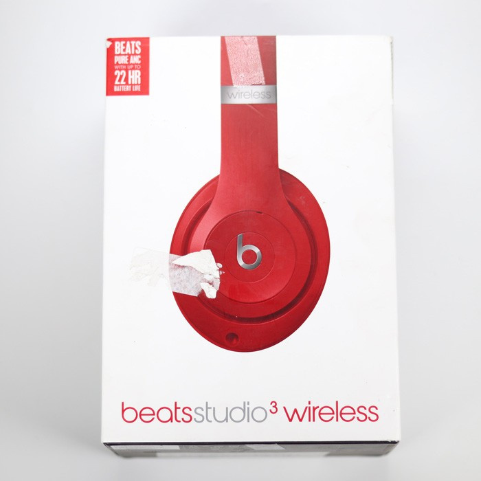 95新 beats studio3 wireless 红色 全套包装配件