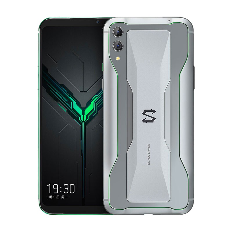 95新 黑鲨游戏手机2 冰封银 12 256g 全套包装配件