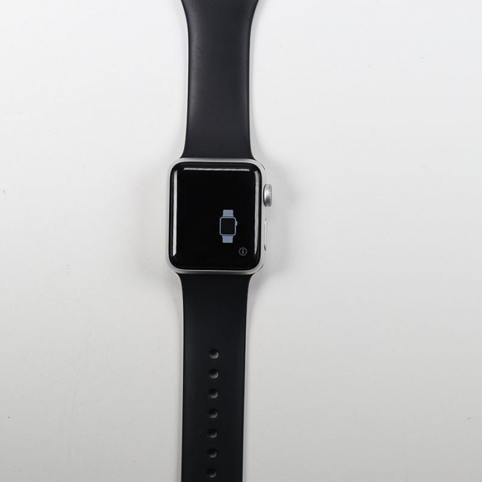 9新 苹果手表s3 38mm 国行 银色铝金属表壳深空灰运动版 带包装配件