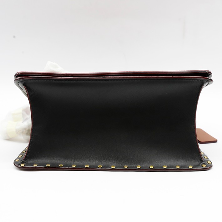 95新 蔻驰 奢侈品 女士专柜款parker系列棕褐色黑色涂层帆布配皮铆钉