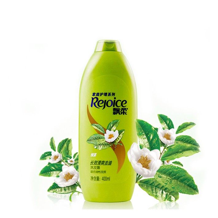 95新 (共2瓶)飘柔洗发水绿茶长效清爽 兰花长效清爽 家庭装400ml(控油