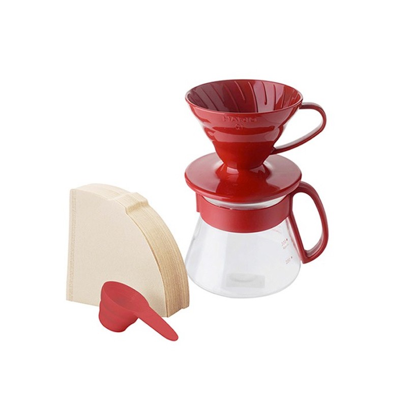 99新 哈里欧hario日本手冲咖啡壶套装v60玻璃家用滴漏式过滤杯 1-4杯